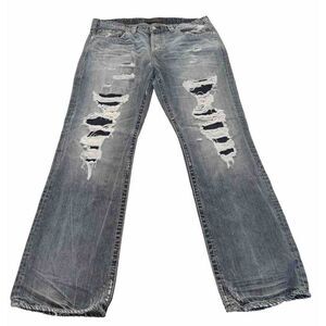 Western Glove Works 1921 Jeans Mens 38x34 Distressed Denim‎